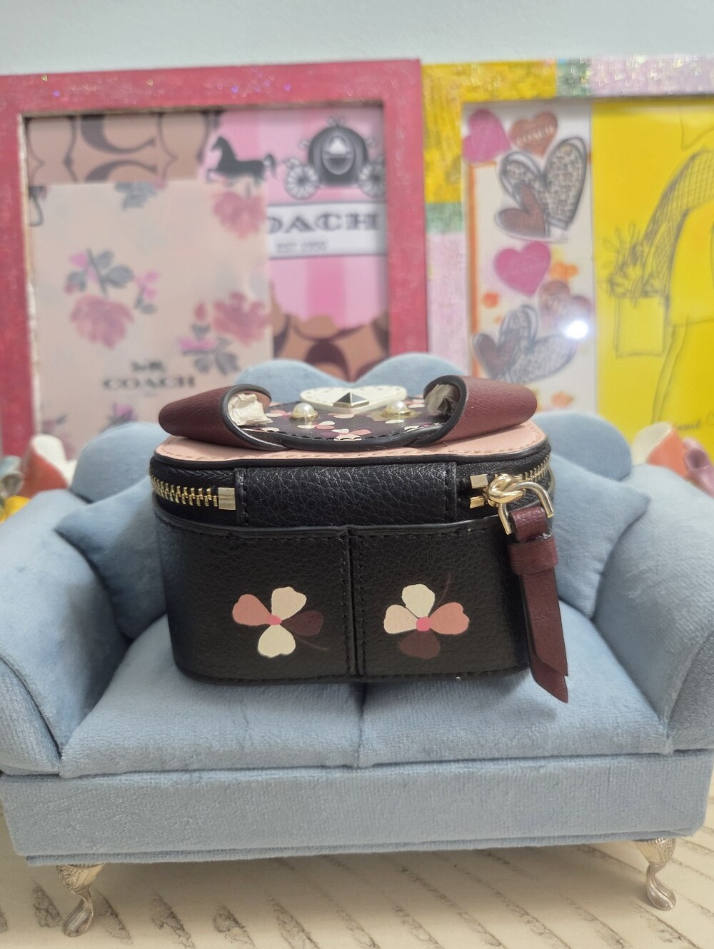 Kate Spade New York "Floral Pup" Travel Zip-Around Jewelry Holder, EUC - Picture 3 of 7